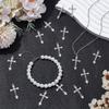 100 Pezzi Ciondoli in Lega Stile Tibetano Crocifisso Croce Charms Senza Cadmio e Senza Piombo Per Pasqua Argento Antico 32x18x2mm Foro: 1,5 millimetri