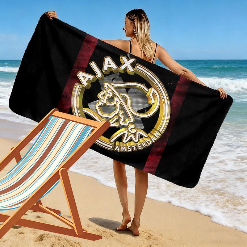 AFC Ajax Print Strandtuch, Großes Weiches Schnelltrocknendes Handtuch für Strand Camping Schwimmen