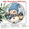 Christmas Snowman Aluminum Wall Art 8x8 Inch Durable Metal Sign Vintage Holiday Home Decor Indoor Outdoor