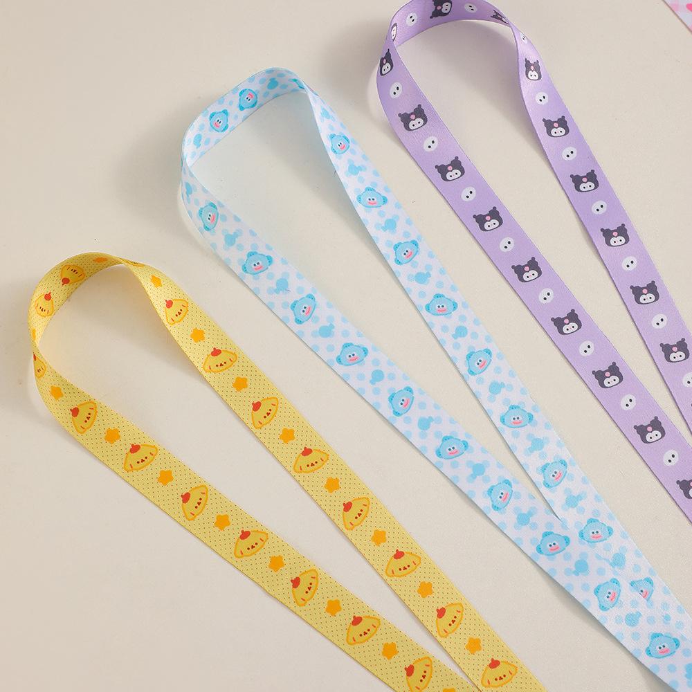 Ins Korean Version of The Girl Cartoon Hanging Neck Lanyard Student Hard Card Holder Long Rope Work Permit Mobile Phone U Disk Long Hanging Rope