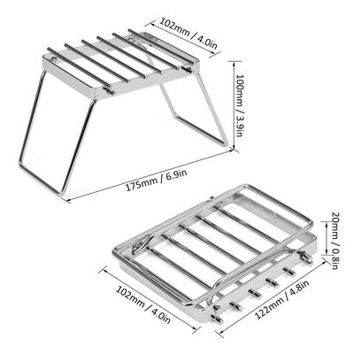 Multifunctional Folding Campfire Grill Portable Stainless Steel Camping Grill Grate Gas Stove Stand