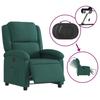 Vidaxl Electric Recliner, Dark Green, Fabric Upholstered