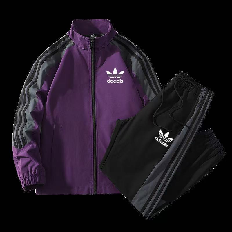 

Чоловічий повсякденний осінній спортивний комплект: Вільна, Проста Вулична Мода для Підлітків M фіолетовий