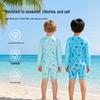 Two-Piece Long-Sleeve Sun Protection Swimsuit for Toddlers, Babies, and Kids