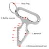 Compact Outdoor Defense Tool Portable Wrench Bottle Opener Keychain Camping Wrench Picnic Accessories