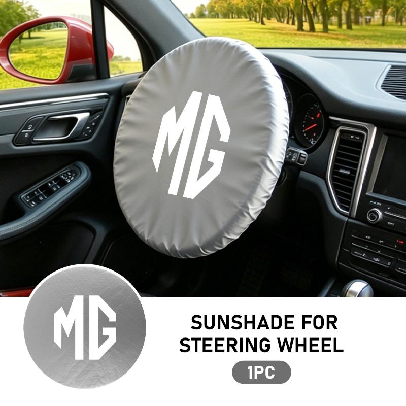 For MG Car Steering Wheel Sun Block Silver Coated Cloth Sunscreen Insulation Accessories ZS GS 3 5 6 7 Gundam 350 Parts TF xus1