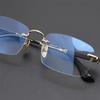 New Retro Frameless Business Frame Hd Reading Glasses Men's Square Frame Anti-blue Light Reading Glasses For Elderly PeopleJH262