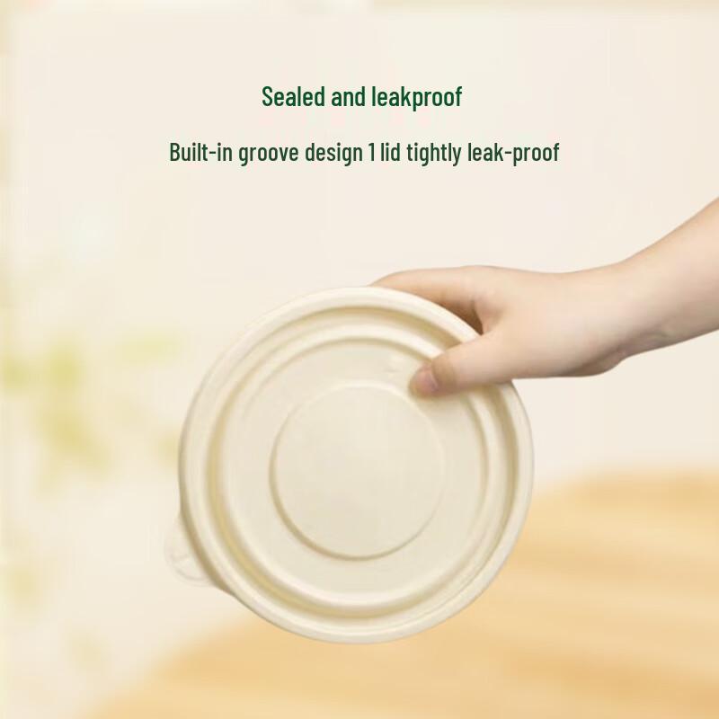 ZL 625ml Round Degradable Corn Starch Takeout Bowls