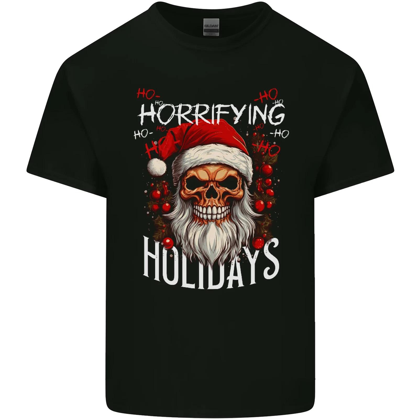 Horror Holidays Evil Santa Skull Christmas Xmas Kids T-Shirt Childrens XL