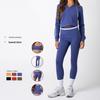 6-Piece European and American Fashion Yoga Set: Sports Bra, Vest Jacket, High-Waisted Wide-Leg Pants, Running, and Sportswear.