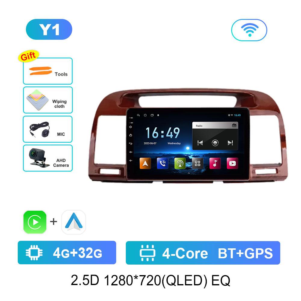 Car Video Multimedia Player Bluetooth for Toyota Camry 5 XV 30 2001 - 2006 WiFi Android 14 GPS Navi 2.5D Screen Auto Tools