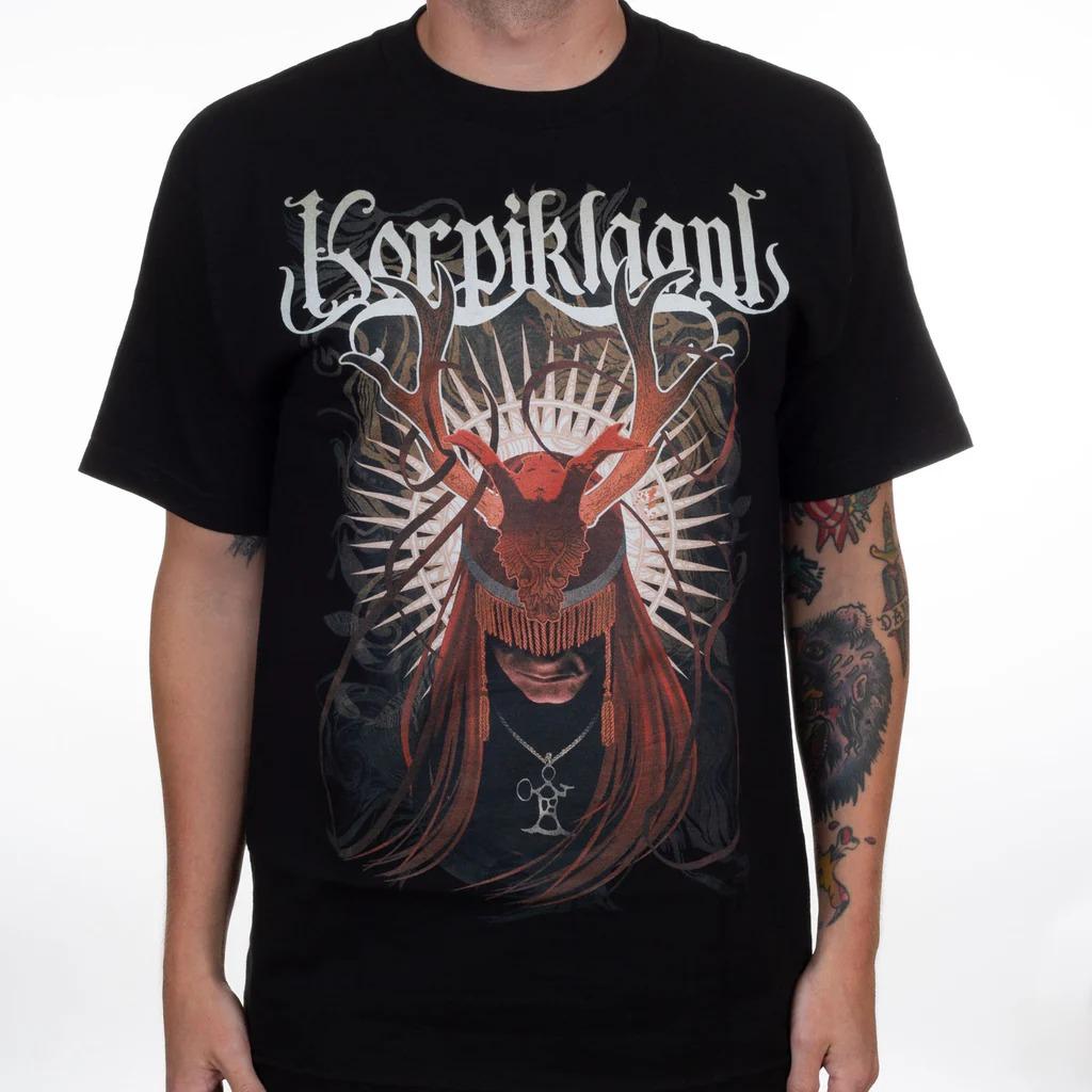 Korpiklaani Shaman Men s T-Shirt Short Sleeve Cotton Tees Retro Metal Band Oversize Tops Brand T-shirt Men Clothes Streetwear 2XL