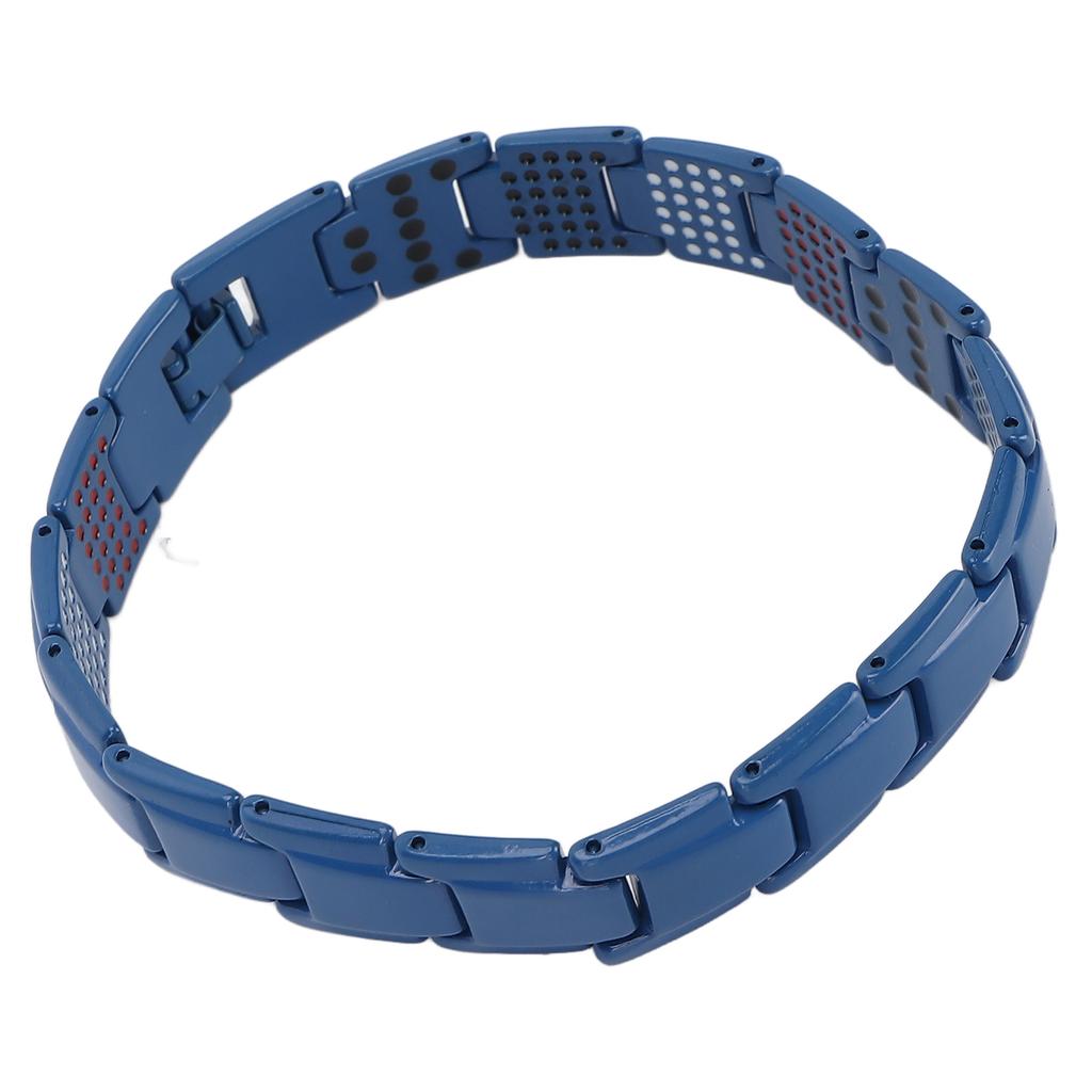 צמיד מגנטי אופנתי להרזיה מפלדת טיטניום יוניסקס כחול