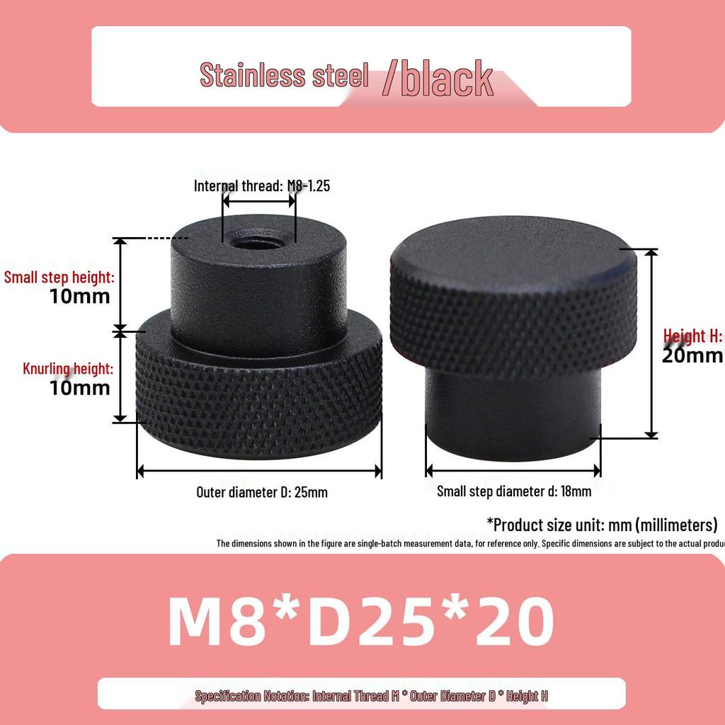 Hongkangming Stainless Steel Knurled Hand-Twist Nut for M3-M12.