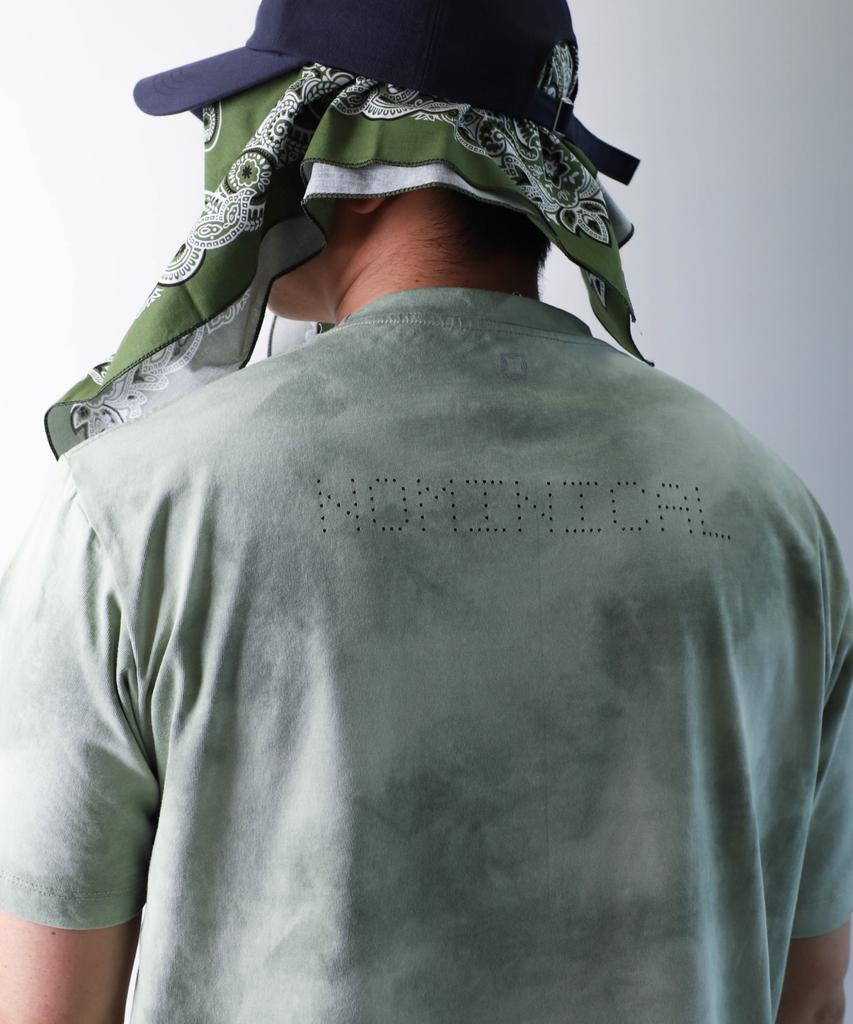 NOMINICAL Flowlight Tie-Dye Logo Print Short Sleeve T-Shirt (Green)
