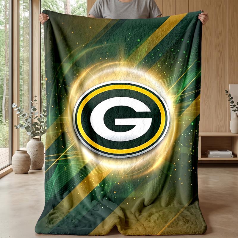 Coperta in Flanella Pile Green Bay Packers Coperta Calda e Accogliente per Divano Letto Viaggio Uso Stagionale