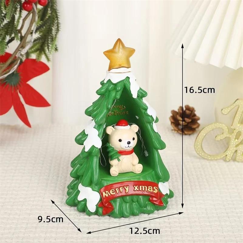 Christmas Tree Night Light LED Ornament For Bedroom Bedside Table Soft Warm Glow Home Decor Cozy Holiday Gift For Women Kids