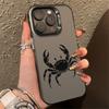 Black Crab Silhouette Art Phone Case for Iphone 16 15 14 13 12 11 Pro Max Mini Shockproof Anti-Scratch Protective Hard Cover