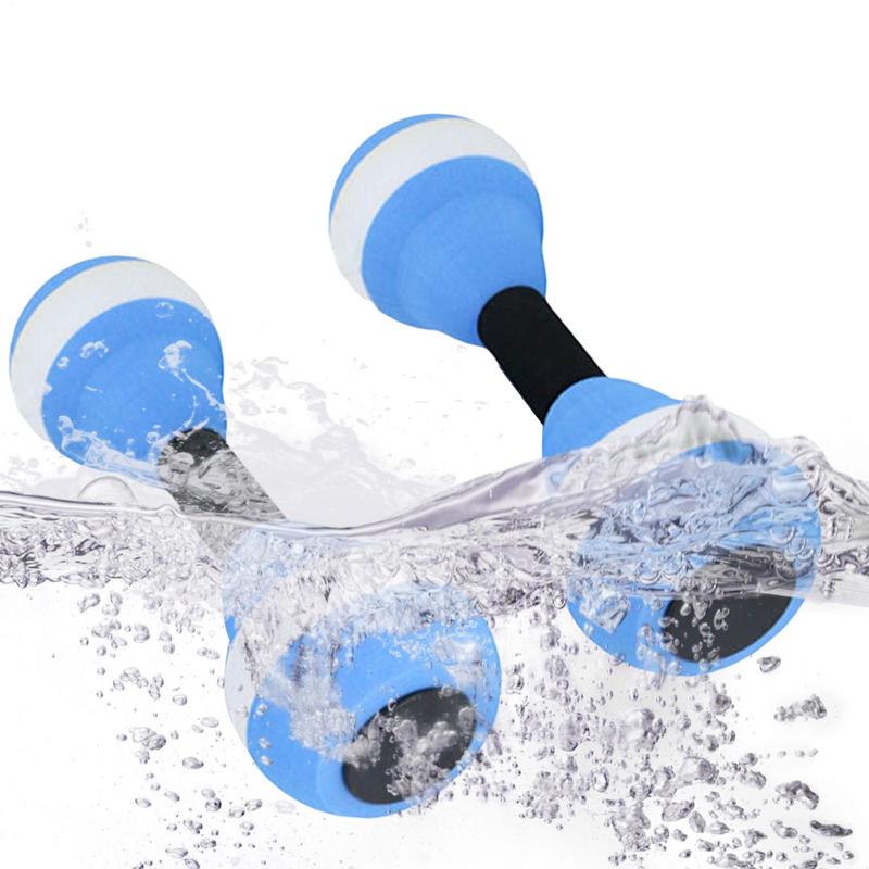1 Pair Water Aerobics Dumbbell Aquatic EVA Barbell Aqua Fitness Arm Exercise Dumbbell Pool Swimming Yoga Exercise Equipment