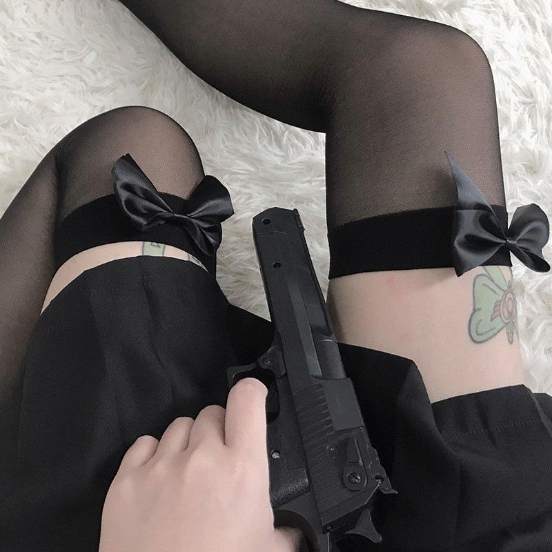 Women’s Double Open Crotch Sheer Stockings