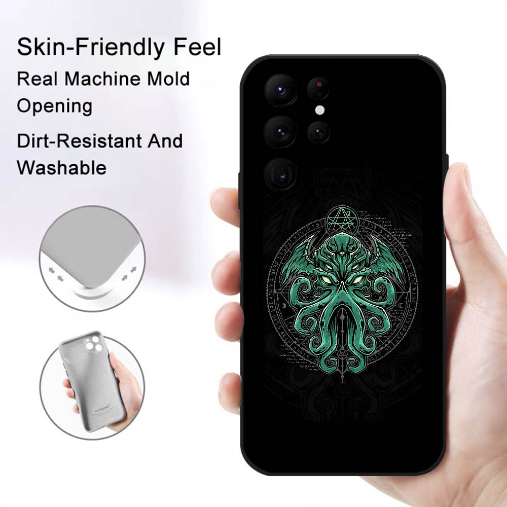 H.P. Lovecraft c-Cthulhu movie Phone Case for Samsung S series s20 s21 s22 s23 s24 FE Plus Ultra TPU Soft to Skin-friendly case
