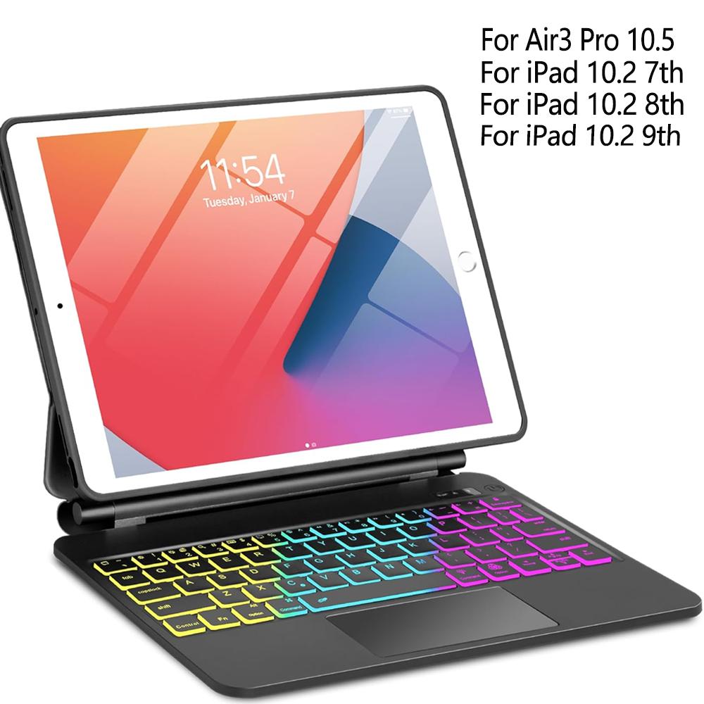 

Magic Keyboard Case for iPad 10.2 9th 8th 7th Generation Cover Keyboard for Air 3 Pro 10.5 Magnetic Case Folio Cantilever Stand ipad 10.2-inch&Italian чёрный