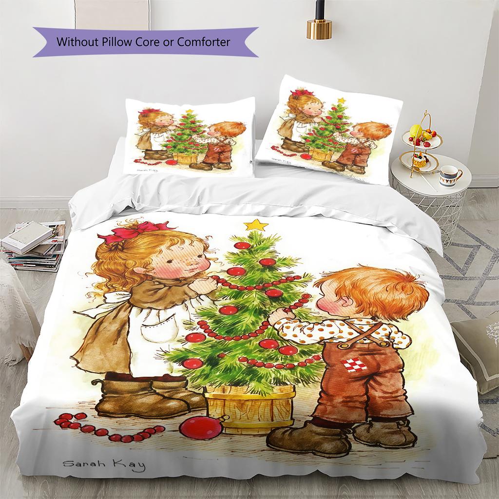 SaraKey Pattern Bedding,Quilt Set Quilt Cover Pillowcase Home Birthday Gift (1 * duvet cover + 2 * pillowcase, without core)