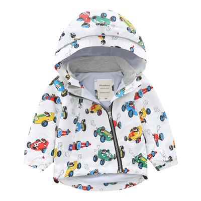 Meanbear Autumn and Winter Boys' and Girls' Long Sleeve Waterproof Hooded Warm Windbreaker Coat
