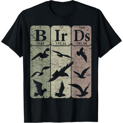 Birds Periodic Table Elements Birdwatching Ornithology T-Shirt(1)