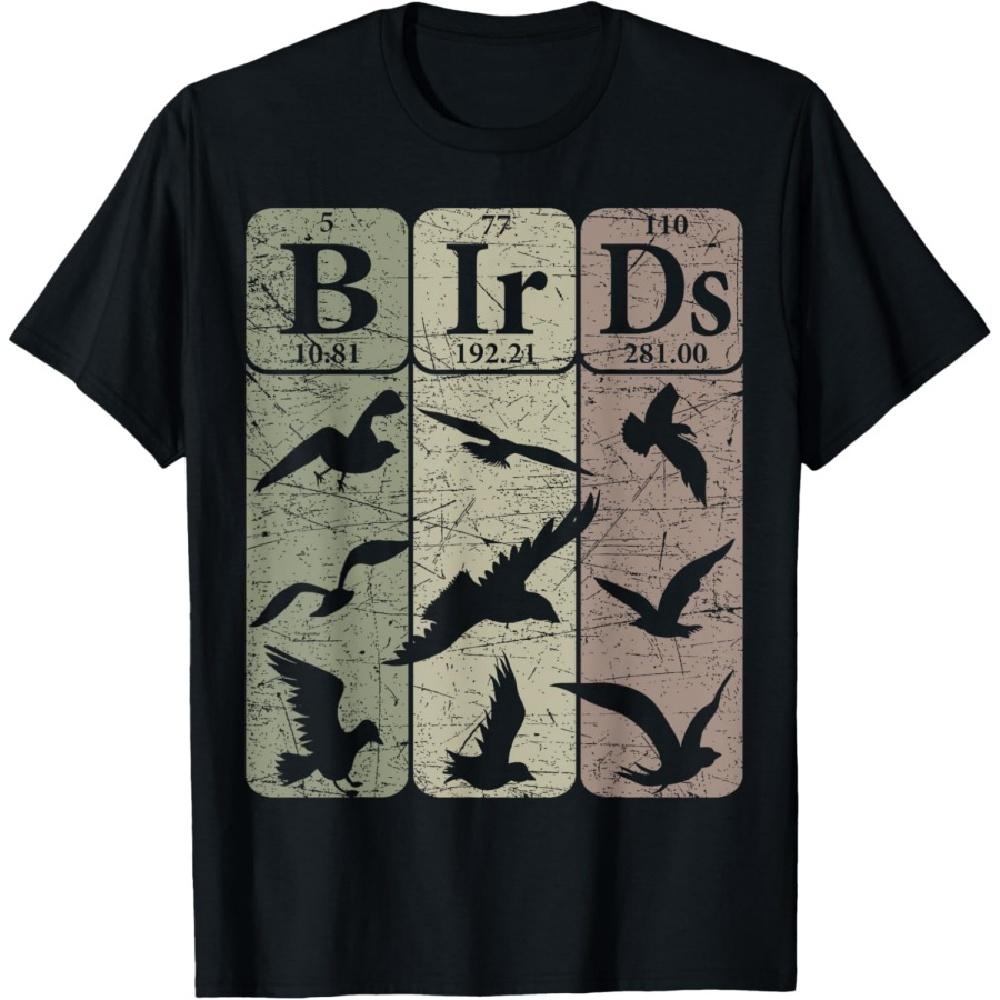 

Birds Periodic Table Elements Birdwatching Ornithology T-Shirt(1) S