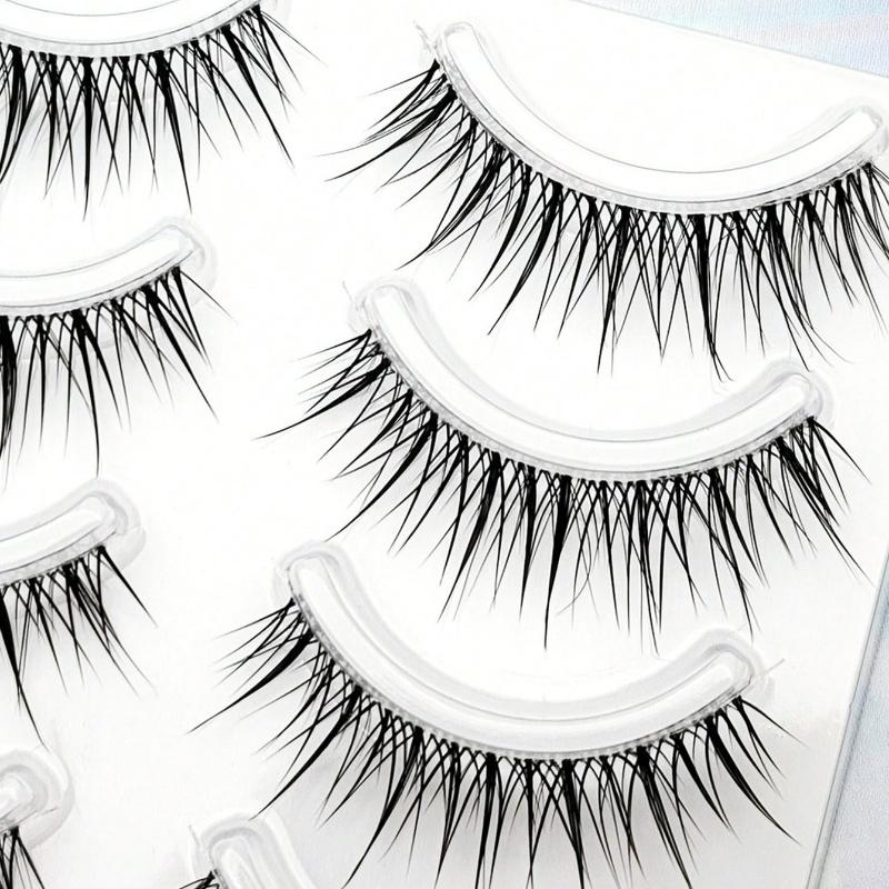 5 Pairs False Eyelashes, Natural Transparent Lash Strip, Super Realistic For Beginners Strip Lashes,Lashes,Eyelashes,Fake Lashes
