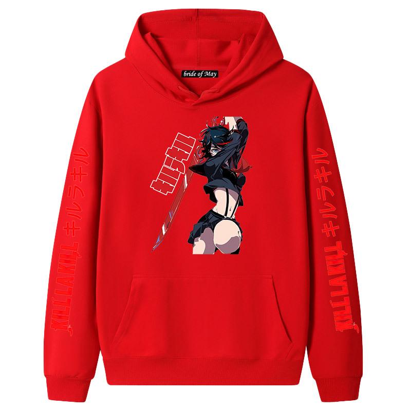 Japanese Anime Kill La Kill Hooded Long Sleeve Sweatshirt for Couples