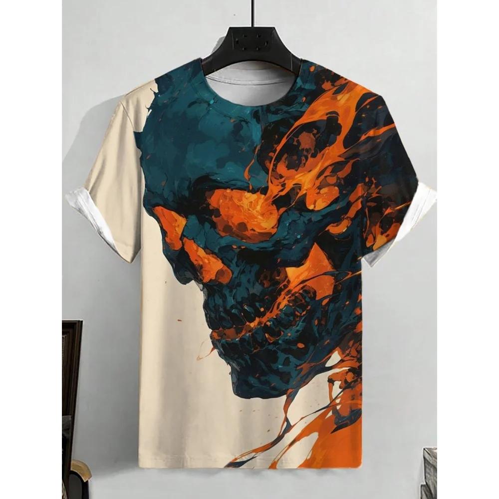 Cool Men's T-shirt 3D Printed Short Sleeve T-shirt Retro Street Wear Breathable T-shirt Casual Fashion New Summer Comfort Short Sleeve Tshirt
