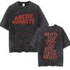 Vintage Washed Oversized Arctic Monkeys Album Print T-Shirt Retro Rock Music Short Sleeve Loose Streetwear Casual Tops For Men Women Daily Outfit