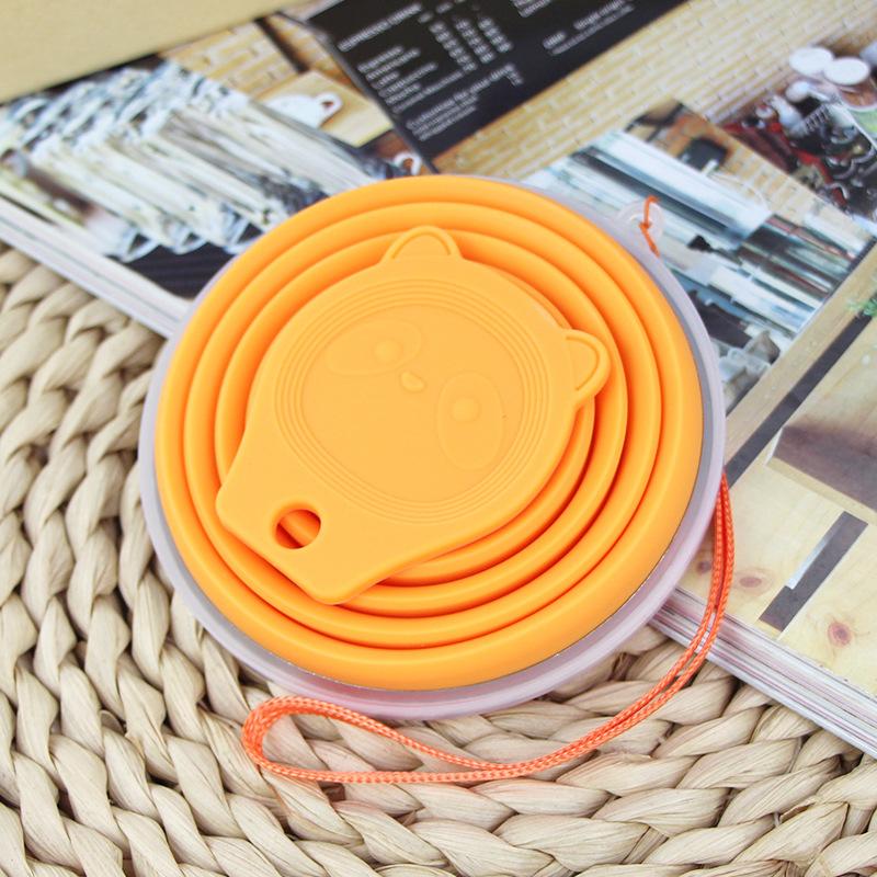 270ml Folding Cup Food Grade Water Cup Travel Silicone Retractable Coloured Portable Outdoor Coffee Handcup Travel Mouthwash Cup