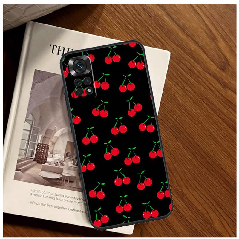 Cherry Pattern Case For Xiaomi Redmi Note 13 9 10 11 12 14 15 Pro Plus Cover For Redmi 15 C 12C 13C 14C 10C