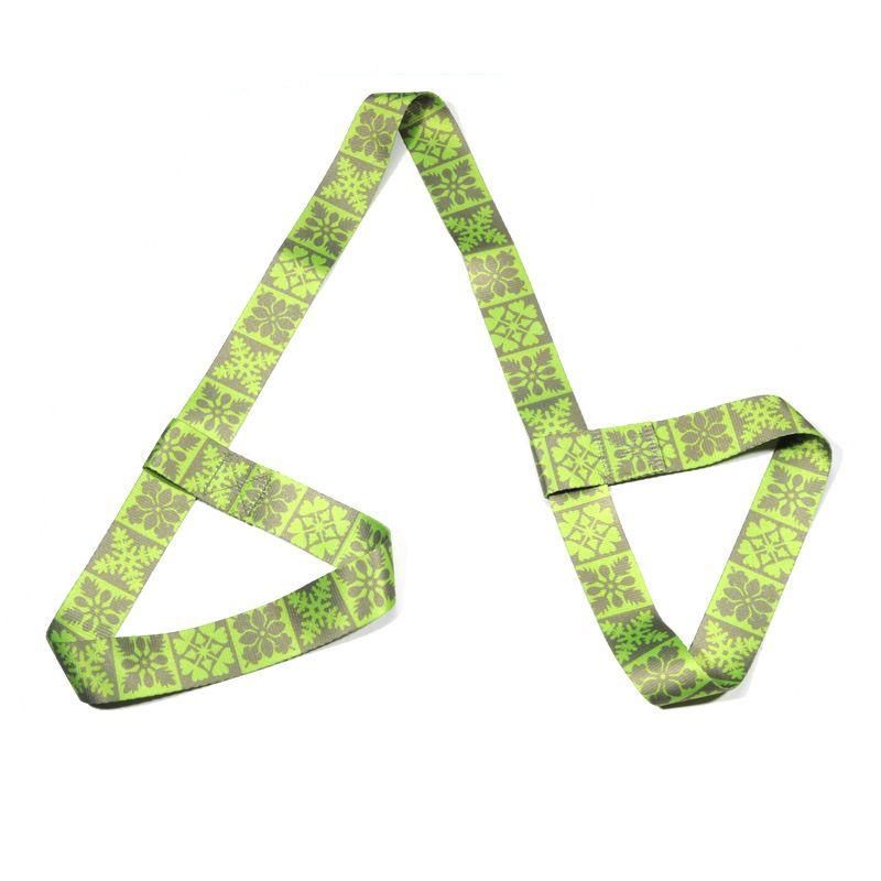 

Yoga Mat Strap Storage Rope Yoga Rope Tension Band Household Portable Breathable Nylon Rope Professional Stretch Strap Green four-leaf clover