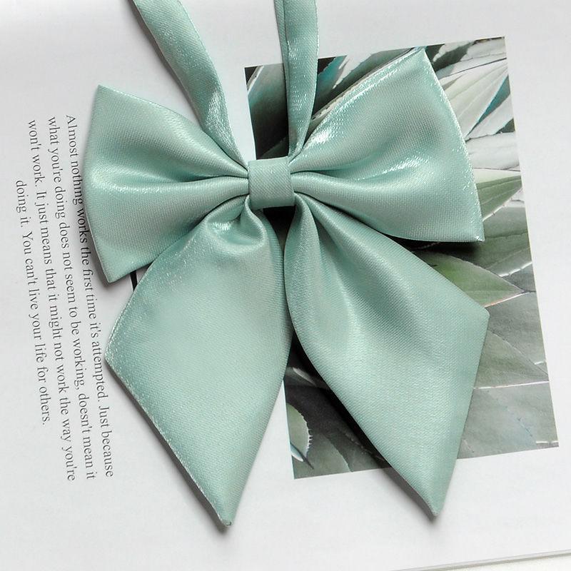 Damen Fliege im japanischen Stil für Mädchen, einfarbig, Schleife, Vintage-Seide, Krawatte, weiblich, JK-Uniform, Schmetterlingshalsband