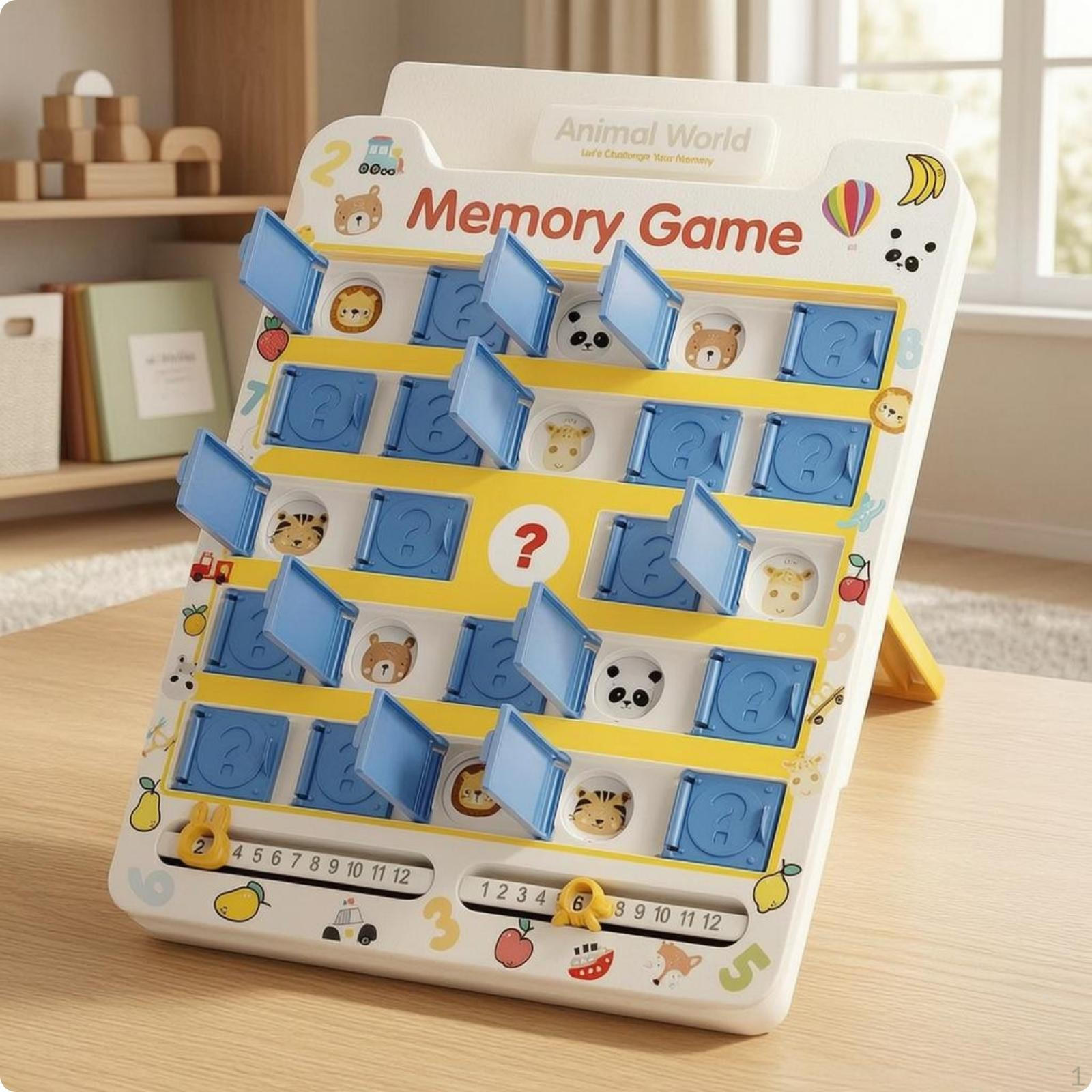 Animal Memory Game Hinged Flip Matching Board Illustrated