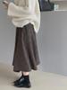Jiangzuo 3D Cut Retro Wool Plaid Skirt 6167