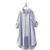 White Shirt Women Spring Summer Korean Fashion Simple Solid Color Long Shirts Lady Loose Breathable Midi Shirt and Blouse