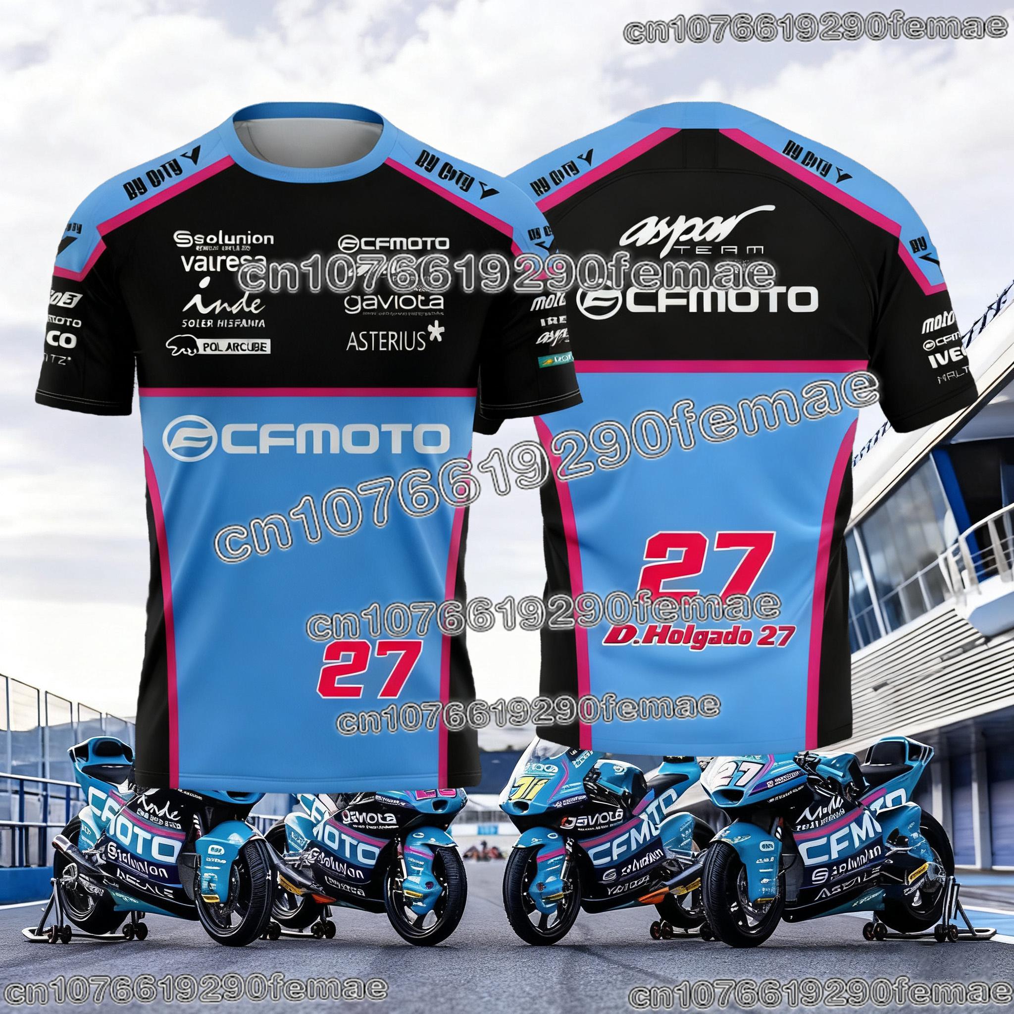 Bobby3 2026 CFmoto Aspar Racing Team Fan T-shirt Korte Mouw Motor Sport Casual Mode Comfortabel Dagelijks T-shirt Voor Mannen En Vrouwen L