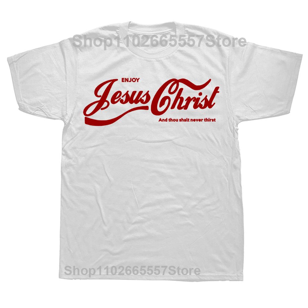 Funny Enjoy Jesus Christ The Real King Christian Graphic T-shirt Tshirt Men Women's Fashion Oversized 100% Faith Prayer T Shirt