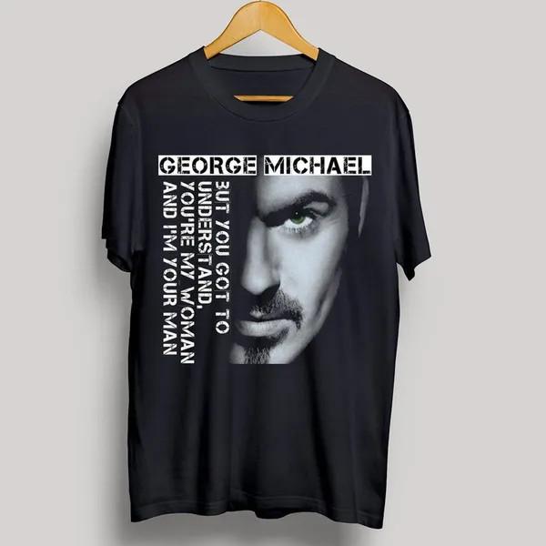 New Wham George Michael Heavy Cotton Black Full Size Unisex Tee Shirt Unisex T-Shirt S
