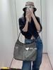 Ding Edition Hobo Crossbody Tasche: Hundezahn Weiches Leinen, Leder Schultergurt