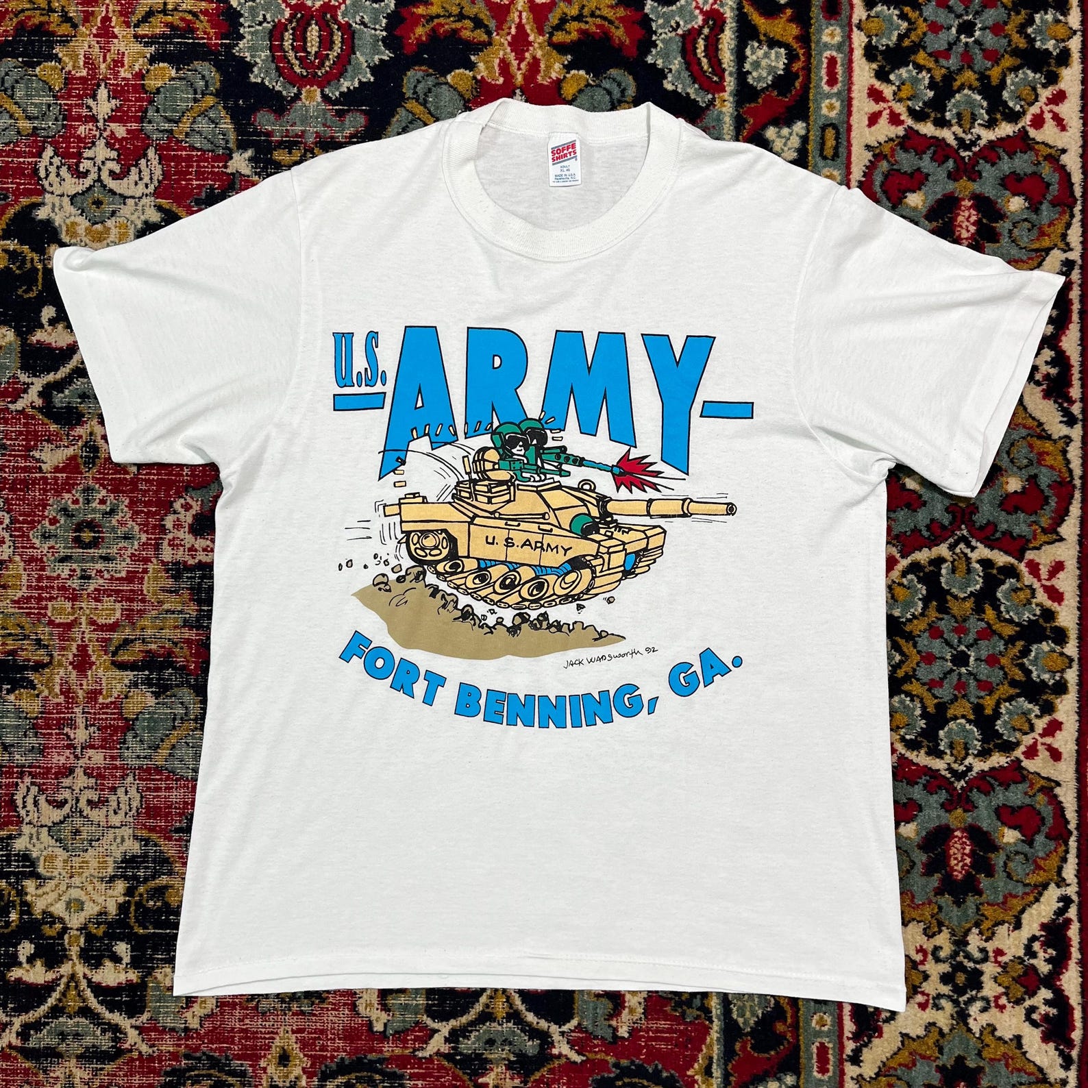 Vintage 1992 US Army Fort Benning GA Soffe Military Size XL L