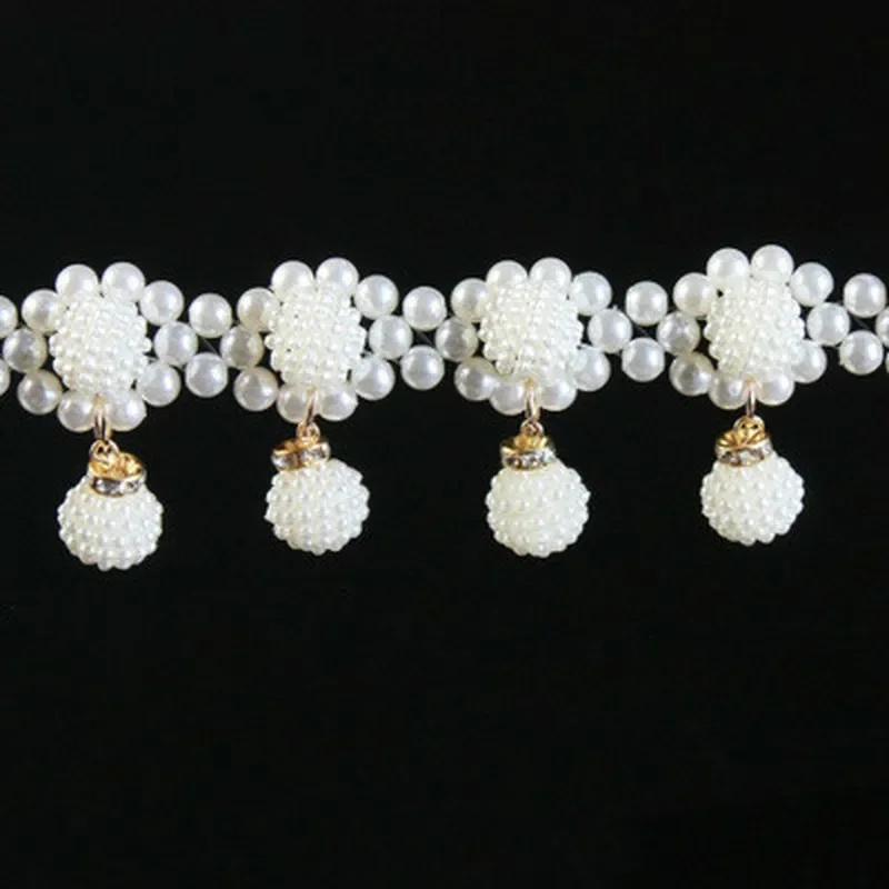 Summer Fashion Ladies Woven Pearl Waist Chain Beads Dance Belt Daily Wedding Dress Waist Chain Jewerly Accessorie for Women Gift