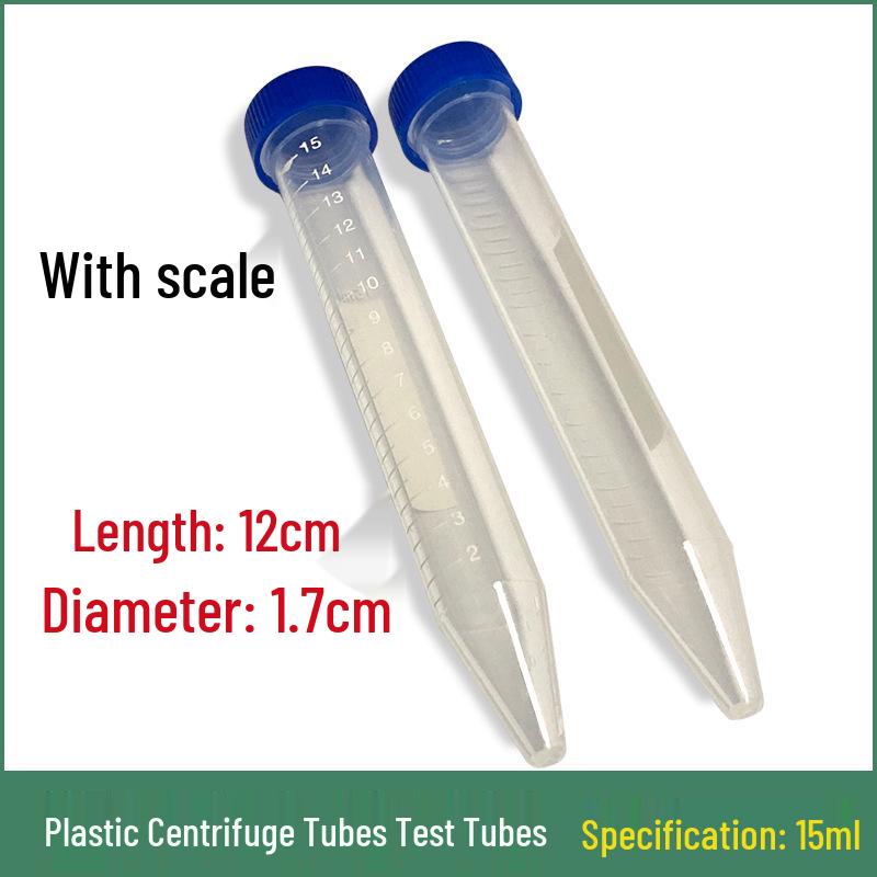 15ml Conical Bottom Centrifuge Tube with Cap – Laboratory Storage for Acupuncture Needles Plastic