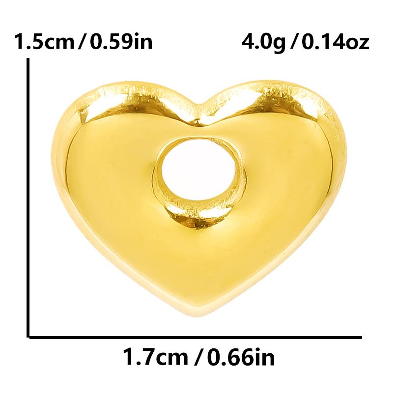 6pcs/Lot Mutlistyle Stainless Steel Heart Charms For Jewelry Making Supplies Sun Dragon Three-Dimensional Love Pendant Breloques
