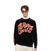 Li Ning X Billionaire Boys Club Čína Série Potisk Písmen Volná Pohodlná Mikina Pánská mikina Černá AMBU231-2